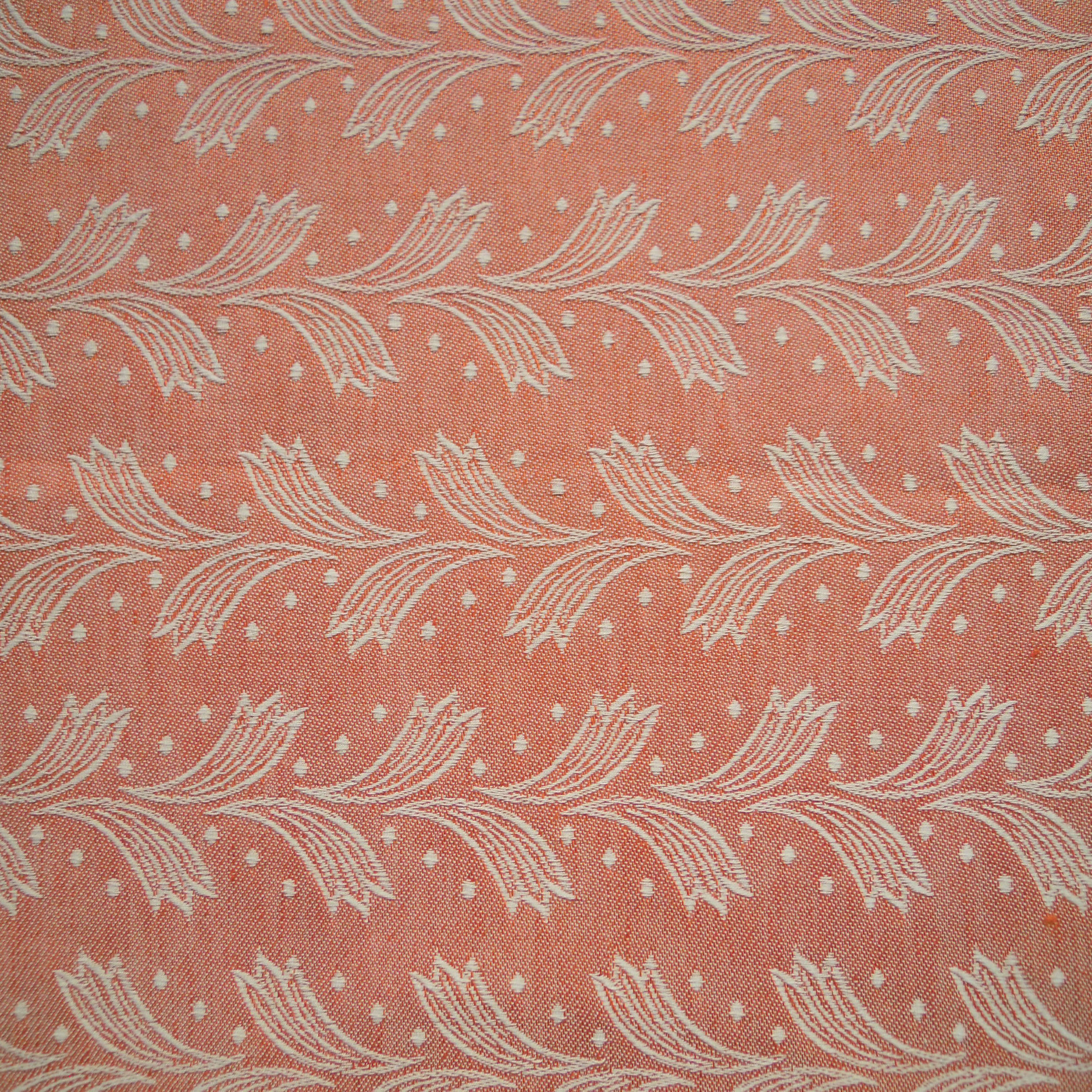 Tessitura artigianale con disegno a spighe, color zenzero