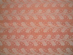 Tovaglietta per colazione, tessitura artigianale in misto lino/cotone, con disegno a spighe e finitura punto a giorno, colore rossa cm 45x60.