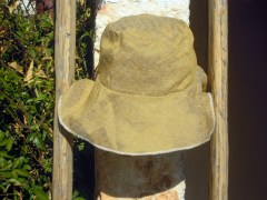 Cappello reversibile in cotone naturale certificato tessuto artigianalmente, taglia unica