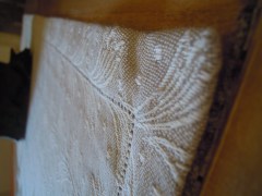 Runner da tavola, tessuto artigianalmente disegno a spighe, cm 300x45, colore grigio