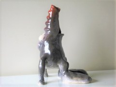 Bocca di fiore. Vaso, pezzo unico artigianale in ceramica. cm 37