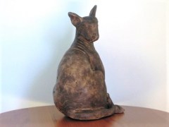 Gatta ci cova. Pezzo unico artigianale in ceramica.