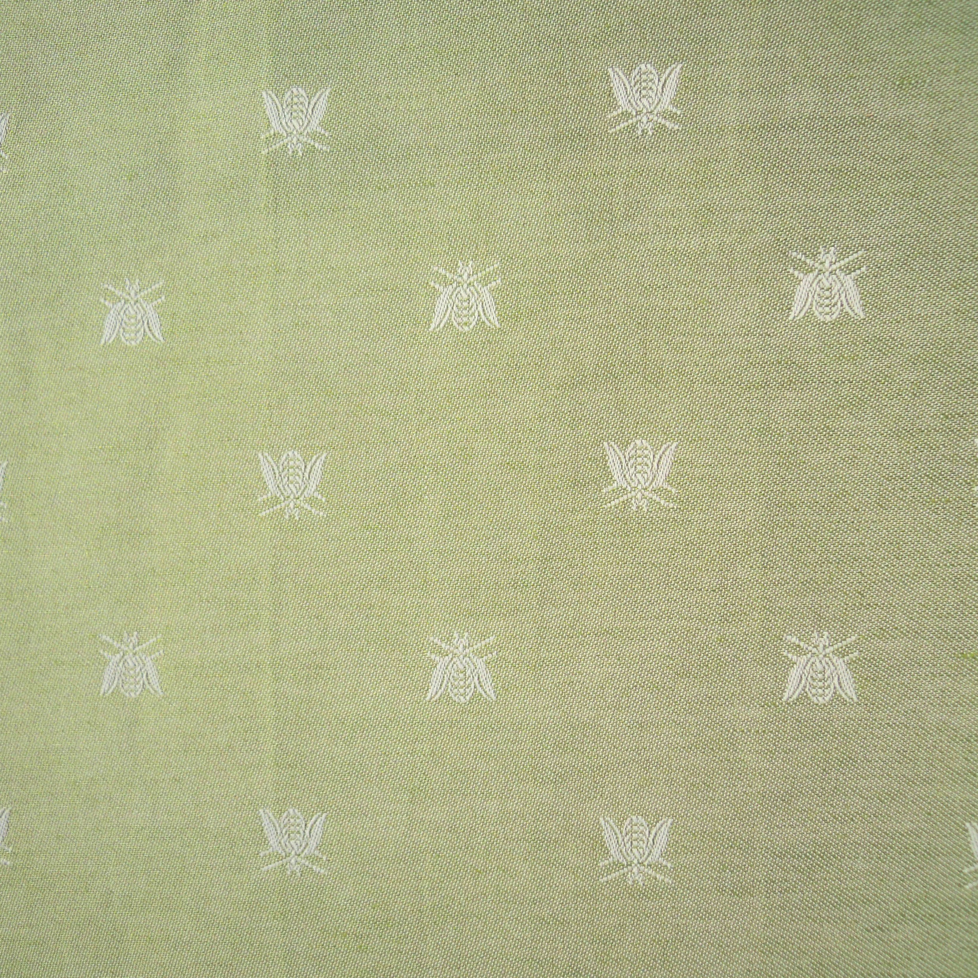 Runner da tavola, tessuto artigianalmente con disegno Api, disponibile nella misura cm 150x45, colore verde muschio